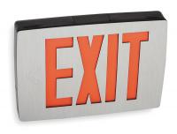1VCU4 Exit Sign w/ Battery Back Up, 0.60W, Red, 2