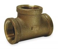 1VFA6 Tee, Red Brass, 2 1/2 In, 150 PSI, Class 125