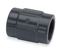 1VFG7 Coupling, PVC, 3 In, Schedule 80, Gray