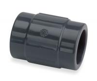 1VFJ3 Coupling, PVC, 4 In, Schedule 80, Gray