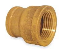 1VGD4 Reducing Coupling, Red Brass, 3/4 x 1/4 In