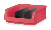 1VH43 Bin, Plastic, Red