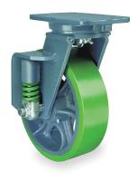 1VHV6 Swivel Plate Shock-Absorbing Caster, Gray