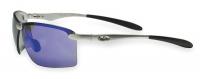 1VJY5 Safety Glasses, Blue Mirror, Scrtch-Rsstnt