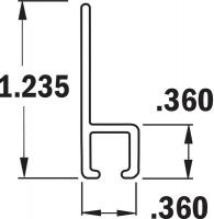 18A330 Strip Brush Holder, Sz 1.235, 60 InL, PK10