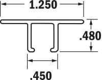 1VKW7 Strip Brush Holder, Overall Length 72 In