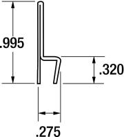 1VKY1 Strip Brush Holder, Overall Length 72 In