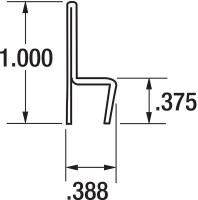 1VKY5 Strip Brush Holder, Overall Length 72 In