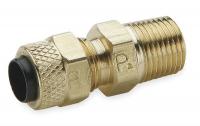 1VPE5 Male Connector, 3/8 In, Brass, 150 PSI, PK10