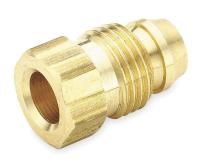 1VPH8 Nut And Sleeve, 3/8 In, Brass, PK 10