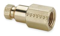 1VPK4 Female Connector, 1/4 In, Brass, PK 10