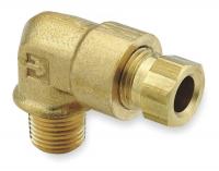 1VPL8 Male Elbow, 1/2 In, Brass, 1150 PSI, PK 5