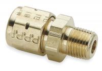 1VPT4 Male Connector, 1/4 In, Brass, 400 PSI, PK10