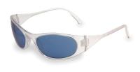 1VT88 Safety Glasses, Light Blue, Scrtch-Rsstnt