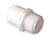 1VTJ3 Nipple, Threaded, 3/8 In NPT, Nylon, PK 10