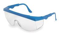 1VW24 Safety Glasses, Clear, Scratch-Resistant