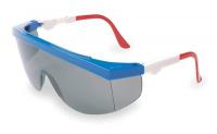 1VW26 Safety Glasses, Gray, Scratch-Resistant