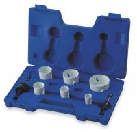 1VXK2 Hole Saw Kit, Bimetal, 7/8 To 2.5 In, 8 Pc