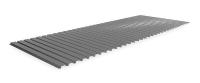 1W969 Corrugated Steel Decking, 36 In. D, Gray