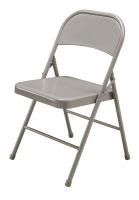 1W985 Steel Folding Chair, Beige
