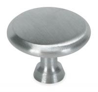1WAJ3 Round Cabinet Knob, Steel, 1 1/4 In L