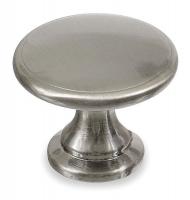 1WAJ5 Round Cabinet Knob, Steel, 1 3/4 In L
