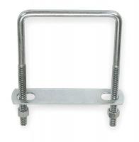 1WBF6 Square U bolts, 4 Lx6 Hx3/8 In W