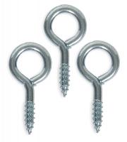 1WBF9 Screw Eye, Type Small Eye, Steel, PK 20