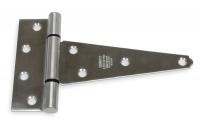 1WBG7 T Hinge, Heavy, Steel, Black, 4 Hole Leaf
