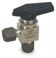 1WBJ2 SS Ball Valve, Angle, Comp. x Comp., 3/8 In