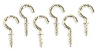 1WBH6 Cup, Type Hook, Brass, Length 5/8 In, PK 20