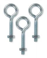 1WBP9 Eye Bolt, Steel, Length 3In, PK 20