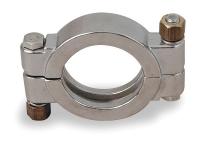 1WBY5 Bolted Clamp, .50-.75 In Tube Sz, 304 SS