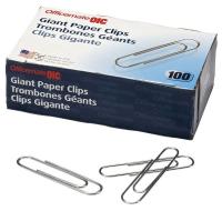 1WEB8 Paper Clips, Large, Silver, Steel, PK10