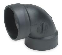 1WJH1 Vent Elbow, 90 Deg, 1 1/2 In, ABS, Hub