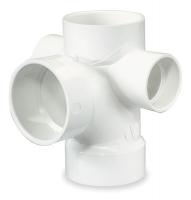 1WJR5 Sanitary Tee, PVC, 3 x 3 x 3 x 1 1/2 In