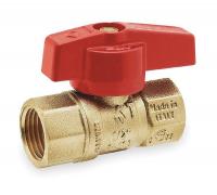 1WMC1 Brass Gas Ball Valve, Inline, FNPT, 1/2 In