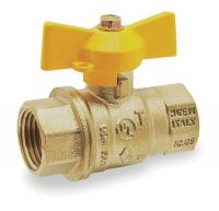 1WMG7 Brass Gas Ball Valve, Inline, FNPT, 1/4 In