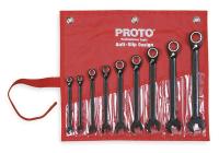 1WNB9 Ratcheting Wrench Set, SAE, 12 pt., 9 PC