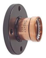 1WNY9 Adapter Flange, 3 x 3 In, Copper, 200 PSI