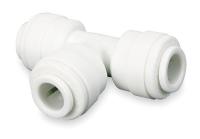 1WTG6 Union Tee, 1/4 In Tube OD, White, PK 10