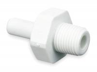 1WTH4 Stem Adapter, 1/4 In Tube OD, White, PK 10