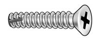 1WU62 Screw, Thd Cut, 8-32x3/8 In L, PK100