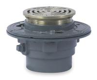 1WXD2 Floor Drain, 3 In Pipe Dia, Cast Iron