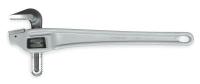 1XJZ7 Offset Pipe Wrench, Aluminum, 14 in.
