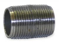 1XKX3 Nipple, 1/2 In x Close, Threaded, Blk Steel