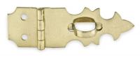 1XMR7 Hasp, Decorative, Brass, PK 4