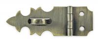 1XMR8 Hasp, Decorative, Brass, PK 4