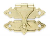 1XMT9 Catch, Decorative, Brass, W 1 5/16 In, PK4