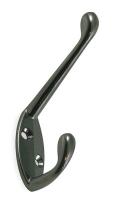 1XNE6 Coat Hook, 2 Hook Ends, Pewter